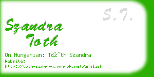 szandra toth business card